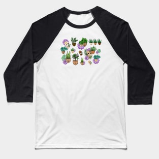 Surreal All Over Print of Punk Plant People Baseball T-Shirt